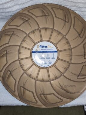 Fitter First Balance Wobble Board 16” Dual Level Design 14 or 17 Degree Gold